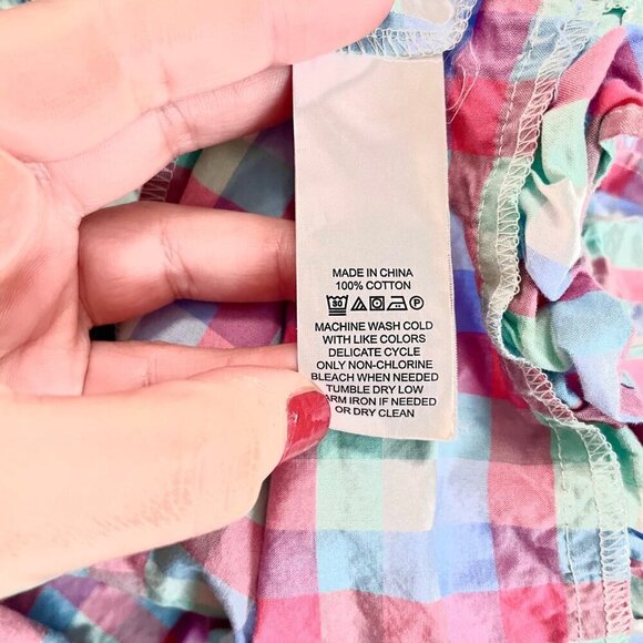 KATE SPADE NEW YORK Madras Off Shoulder Cotton Midi Dress Size XS - Picture 5 of 7